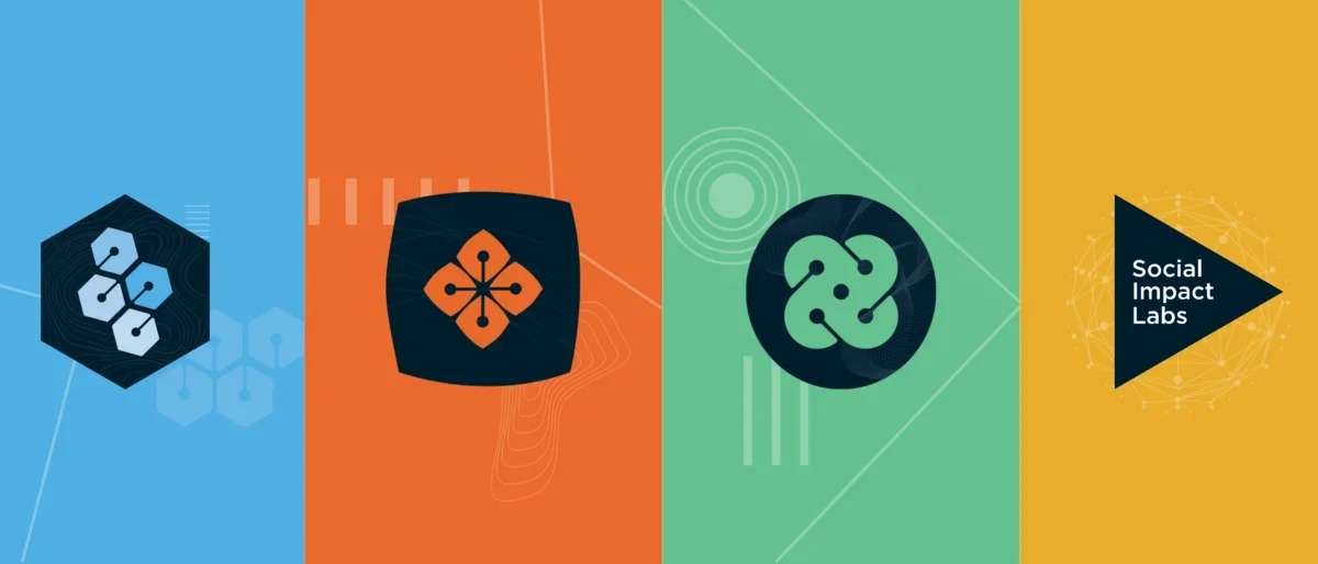 Illustration of all four project logos - Data Informed Futures, All Children Thrive, Life Course Translational Research Network, and Social Impact Labs.