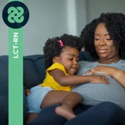 Photograph of pregnant woman and child holding the mom's belly.